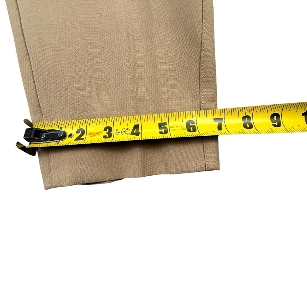 White House Black Market Straight Crop Pants Womens 6 Khaki Career Office WHBM - Picture 6 of 11
